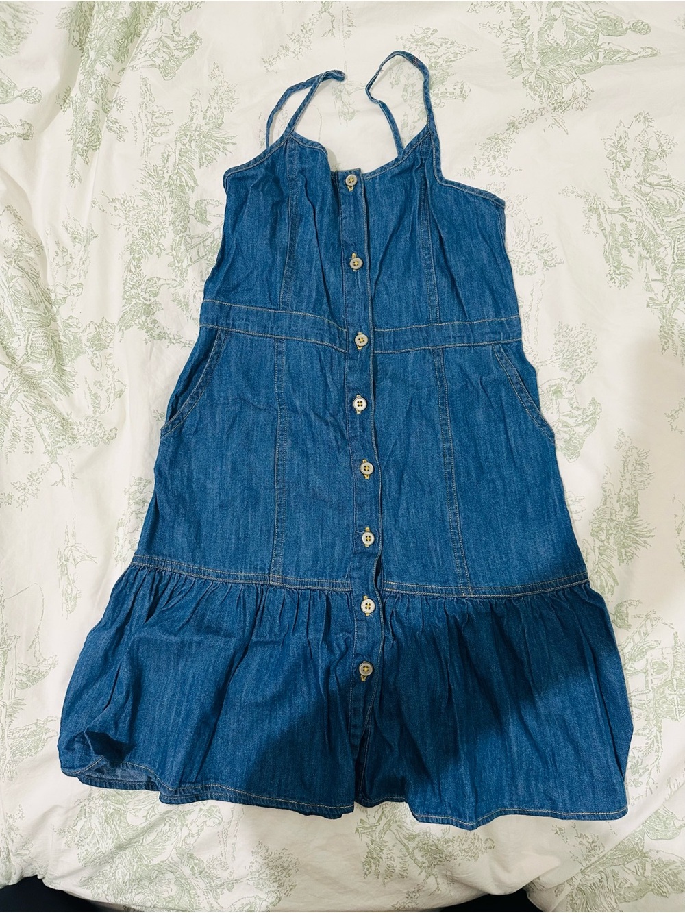 GAP Blue Denim Button-Front Sundress